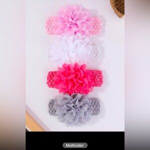 🆕4pcs Baby Flower Decor Hair Band Love Valentine😍😍😍